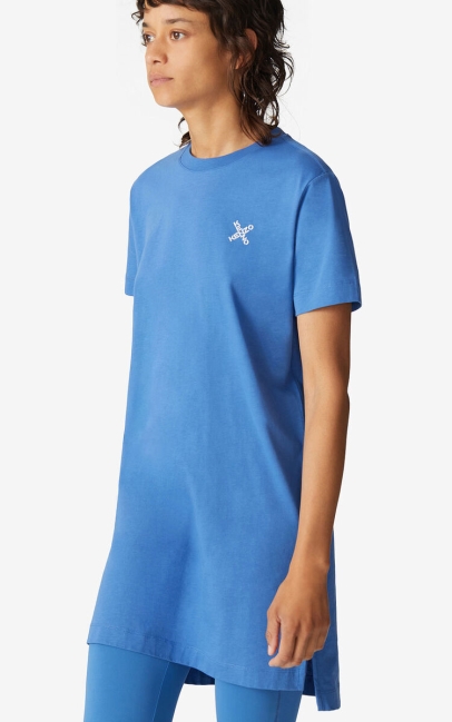 Kenzo Women Kenzo Sport 'little X' T-shirt Dress Cobalt